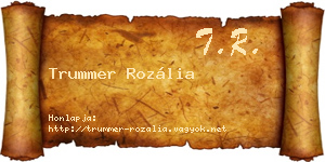 Trummer Rozália névjegykártya